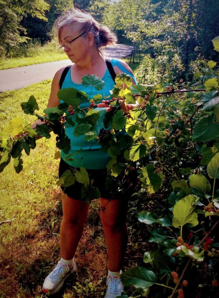 Mulberry Picking at the park