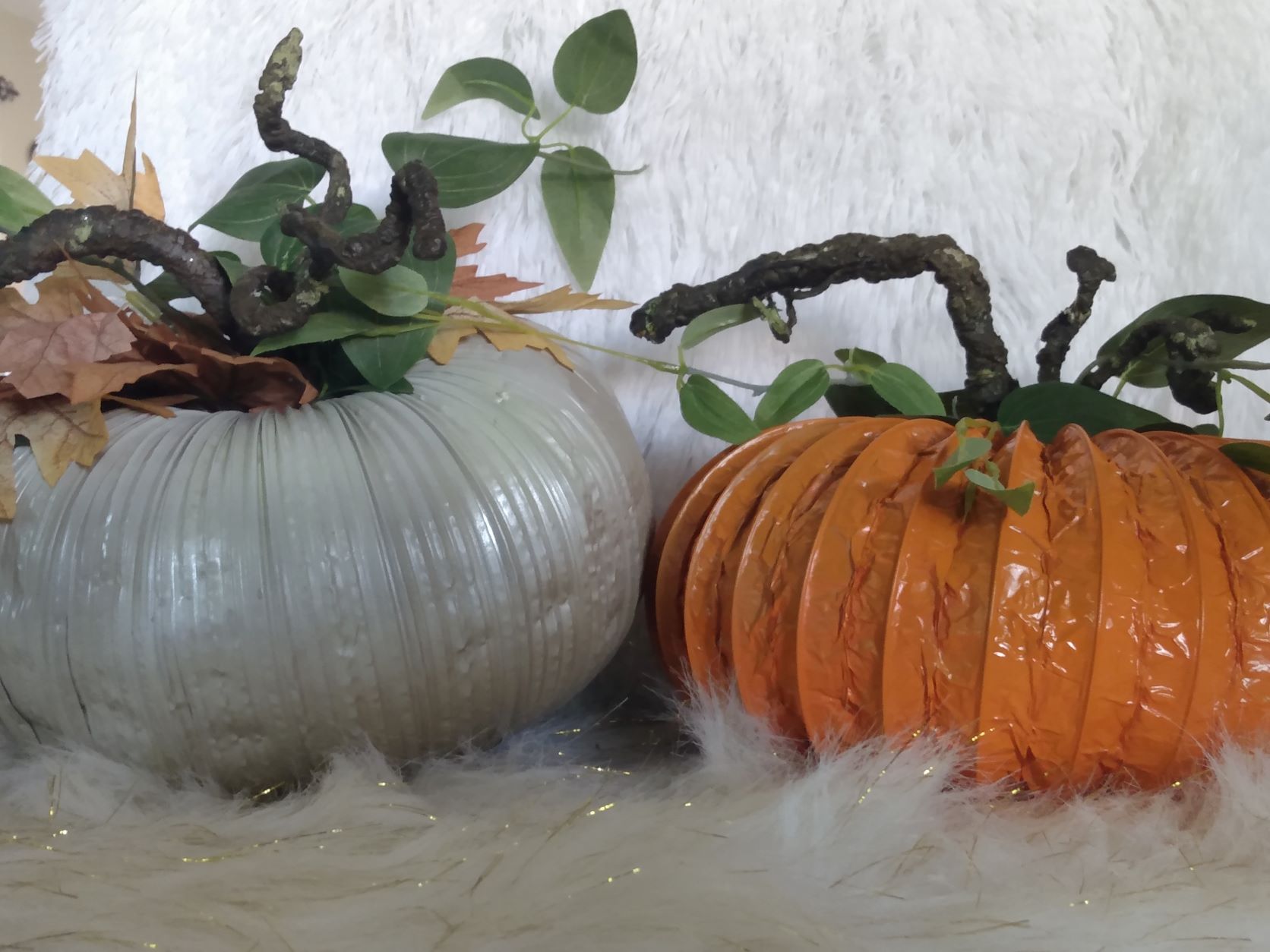 finished farmhouse & traditional dryer vent pumpkins